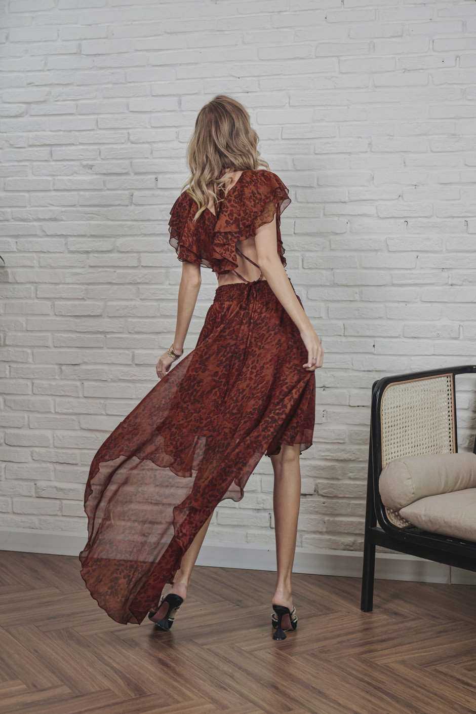 Burgundy Alina Dress